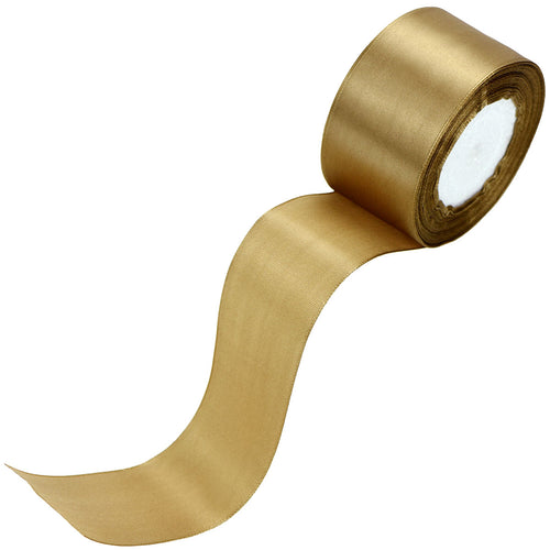 40mm Light Brown Single Sided Satin Ribbon