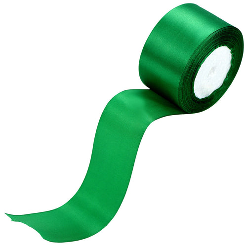 50mm Green Single Sided Satin Ribbon
