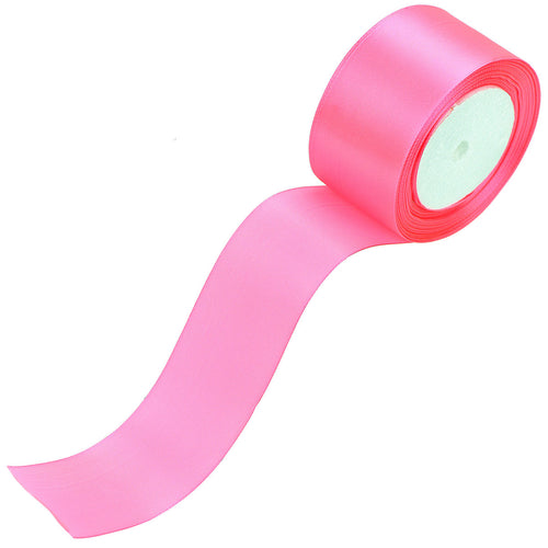 50mm Pink Single Sided Satin Ribbon