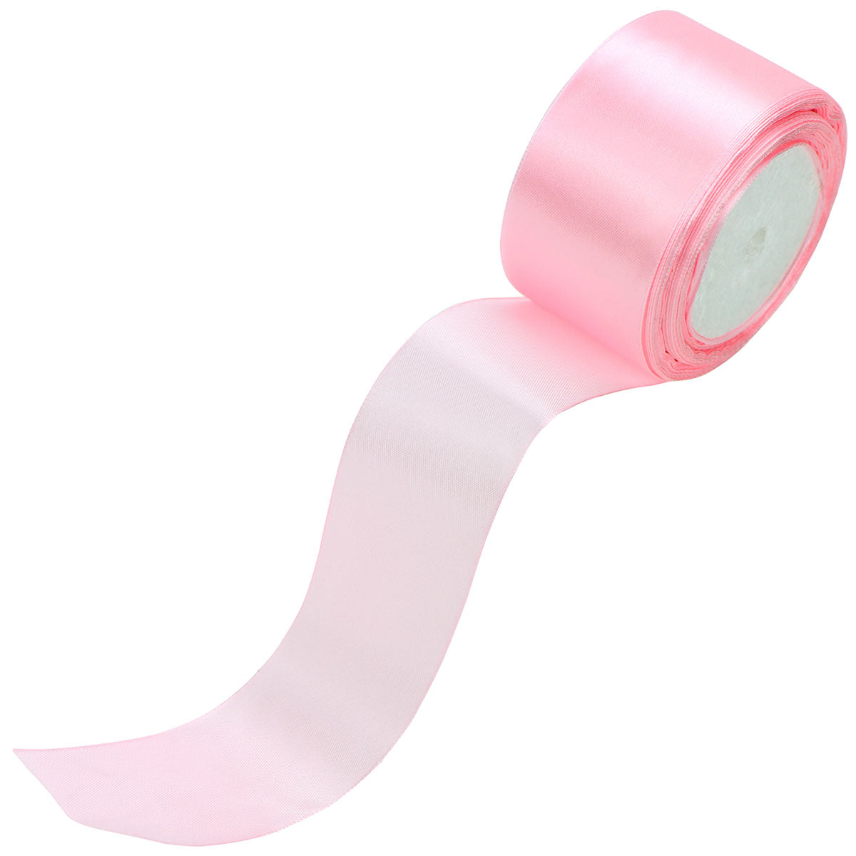40mm Light Pink Single Sided Satin Ribbon