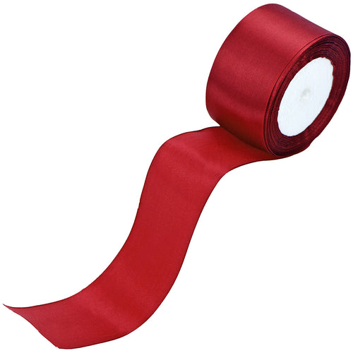 40mm Red Wine Single Sided Satin Ribbon