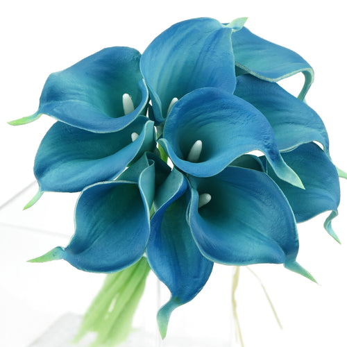 Ocean Radiance Real Touch Calla Lilies Artificial Flower Bouquet 10 Stems