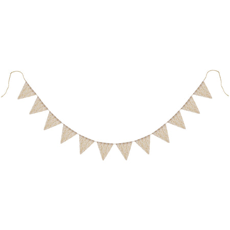 Burlap with Lace Pennant Banner