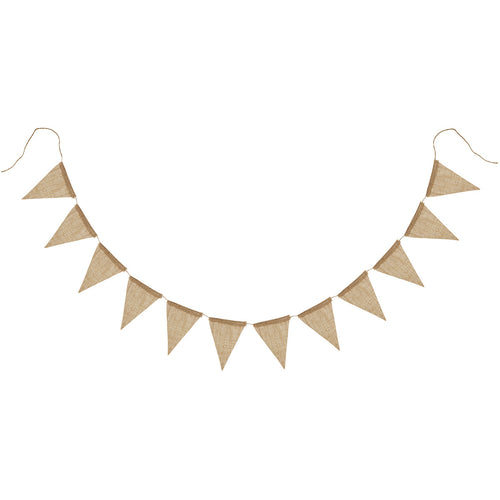 Plain Burlap Pennant Banner