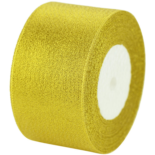 50mm Gold Metallic  Single Sided Ribbon