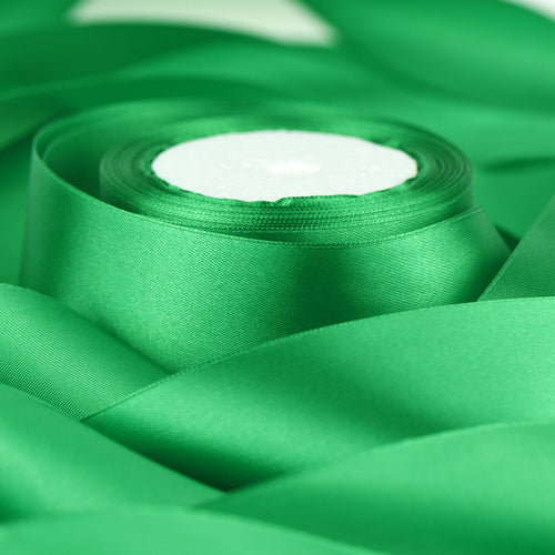 50mm Green Single Sided Satin Ribbon