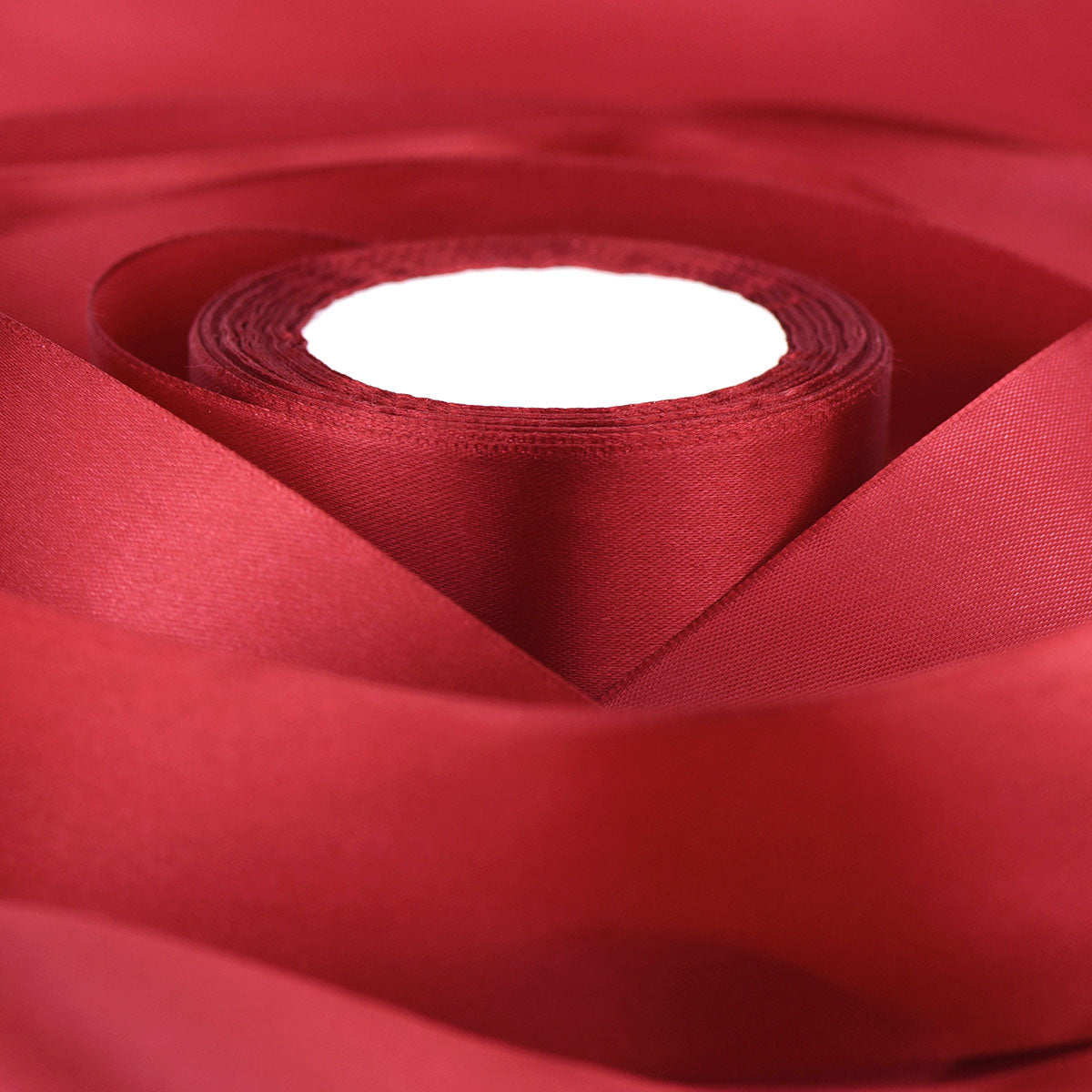 50mm Red Wine Single Sided Satin Ribbon