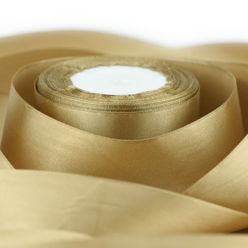 40mm Light Brown Single Sided Satin Ribbon