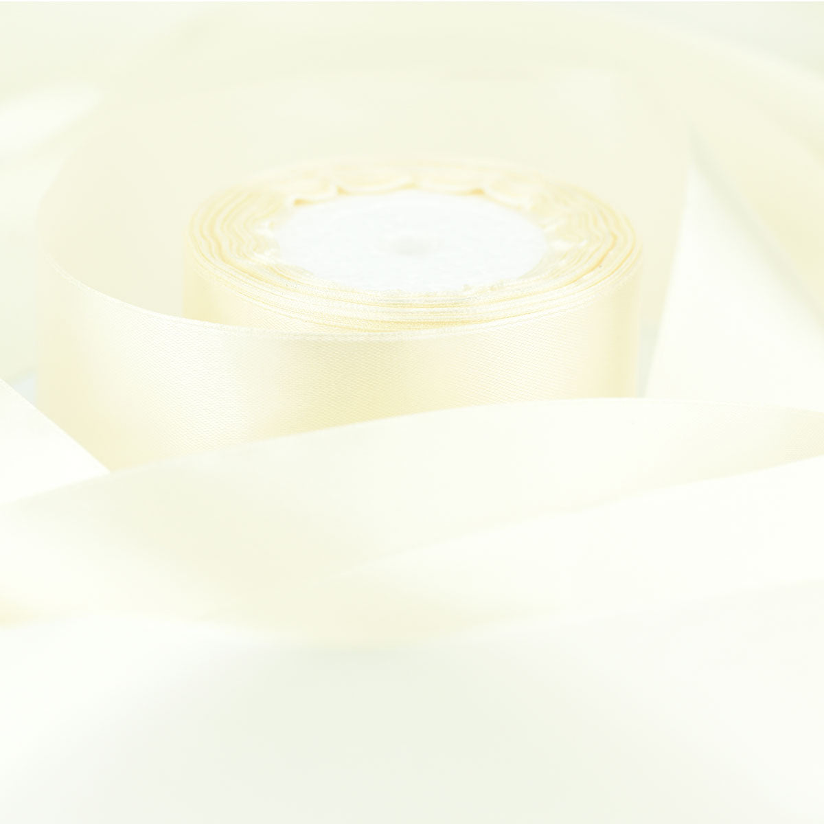 40mm Beige Single Sided Satin Ribbon