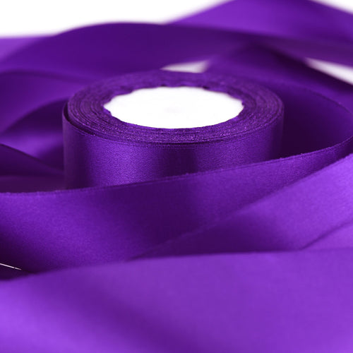 40mm Purple Single Sided Satin Ribbon
