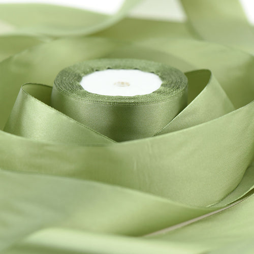 40mm Olive Green Single Sided Satin Ribbon