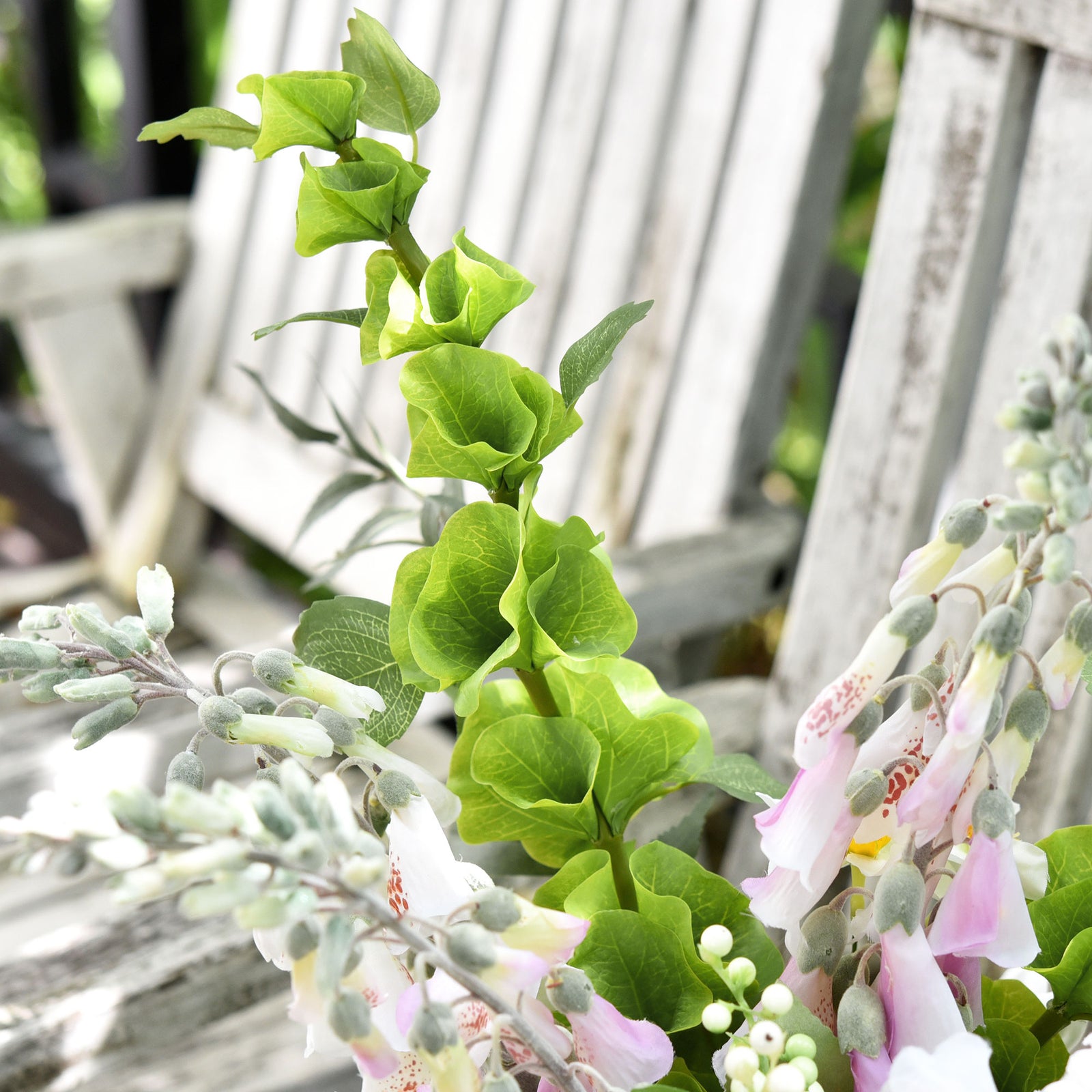 2 Stems of Artificial Bells of Ireland Flowers | Filler Flowers Floral Arrangement