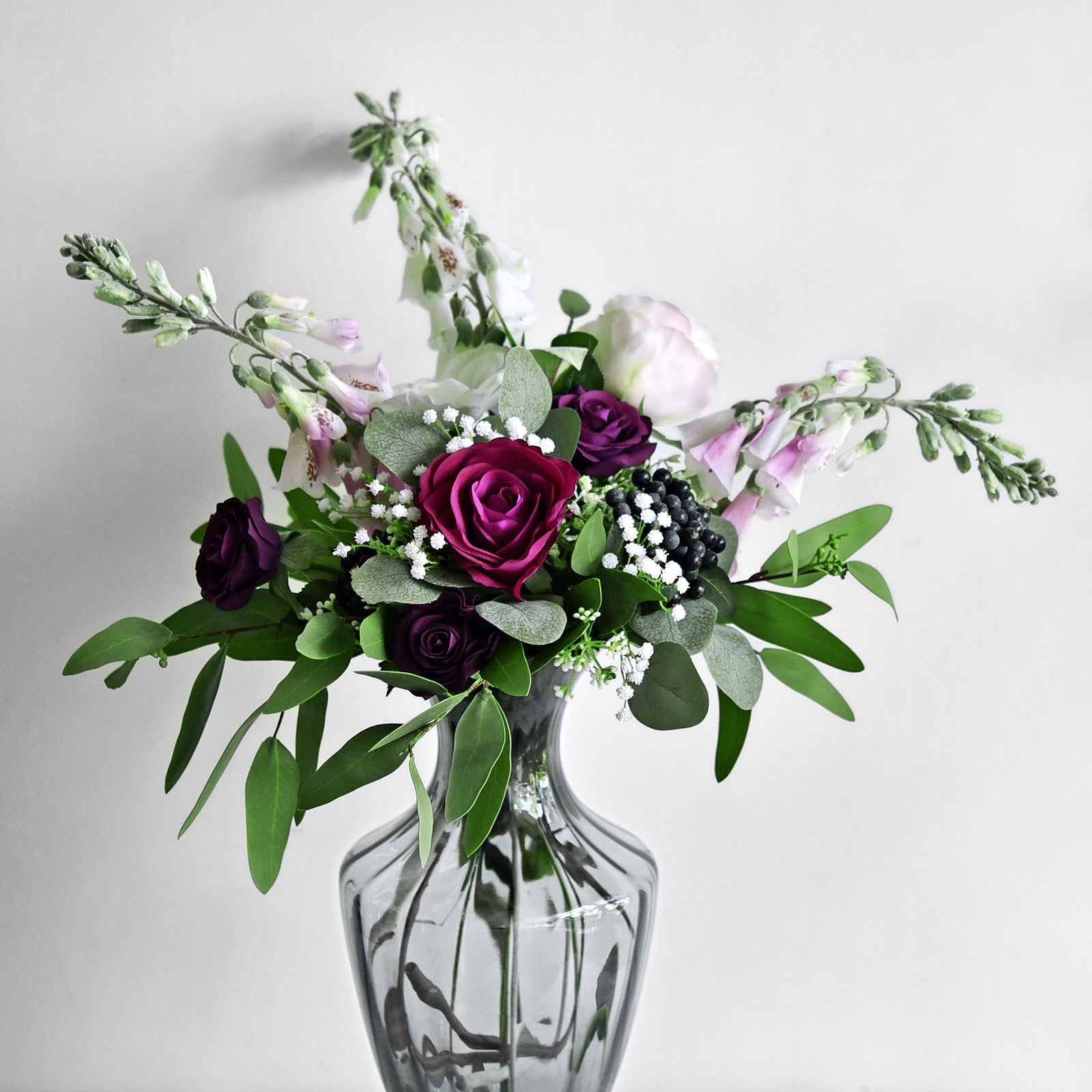 FiveSeasonStuff Artificial Flowers Foxgloves (Subtle Pink) Silk Plants Flowers Bouquet Wedding Décor 29.1 inches (2 Stems)