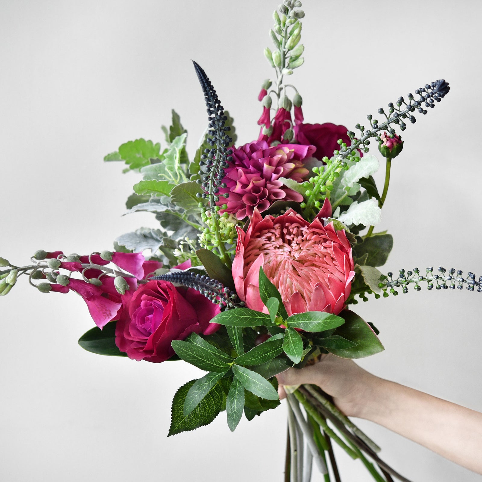 FiveSeasonStuff Artificial Flowers Foxgloves (Passionate Pink) Silk Plants Flowers Bouquet Wedding Décor 29.1 inches (2 Stems)