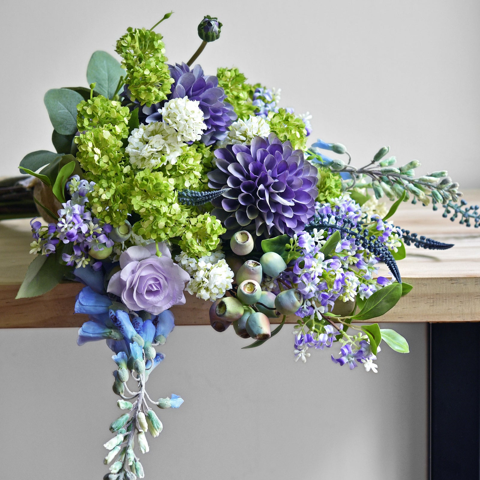 FiveSeasonStuff Artificial Flowers Foxgloves (Tranquil Blue) Silk Plants Flowers Bouquet Wedding Décor 29.1 inches (2 Stems)