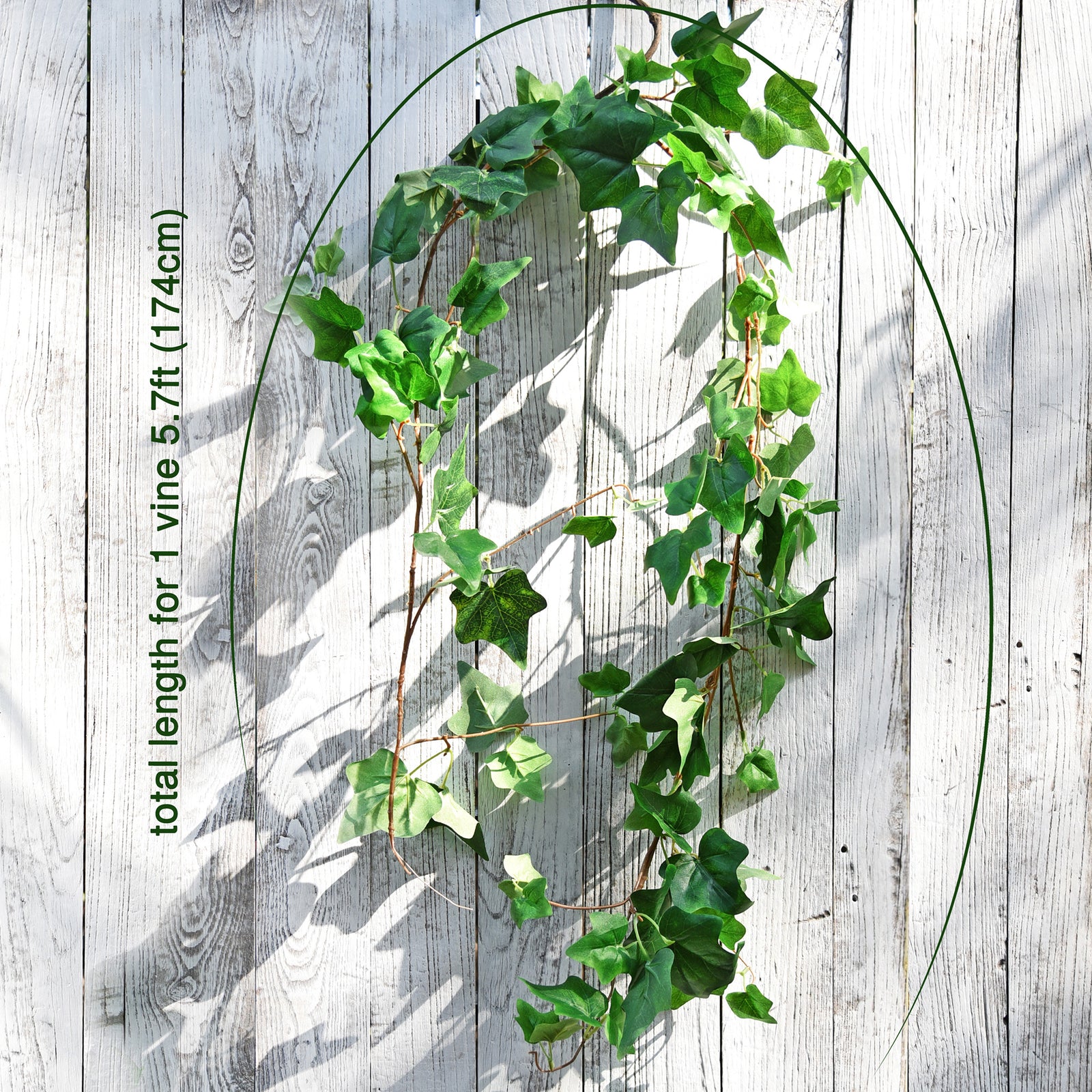 FiveSeasonStuff 2 Pcs Ivy Garland Artificial Silk Leaf Vine Hanging Garland for Wall Decoration, Wedding, Bridal, Wreaths