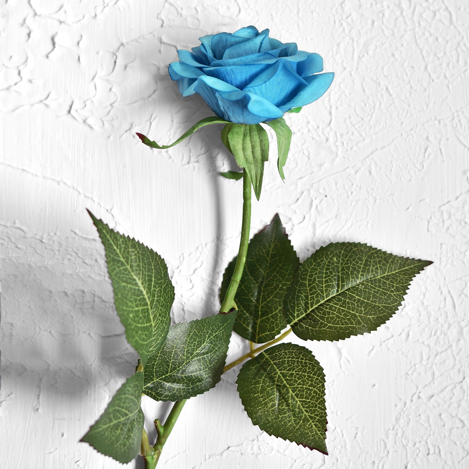 Real Touch 10 Stems Teal Silk Artificial Roses Flowers ‘Petals Feel and Look like Fresh Roses'