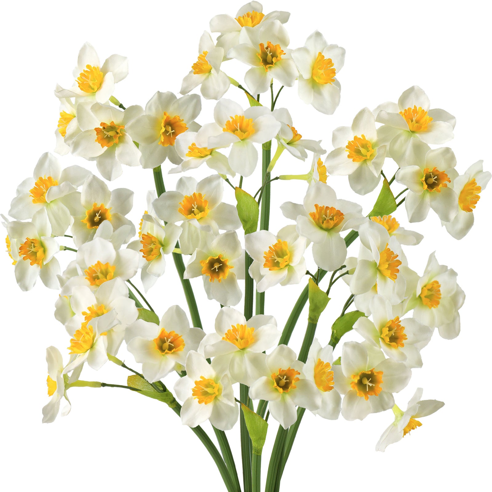 FiveSeasonStuff Yellow Daffodils Silk Artificial Flowers 12 Stems