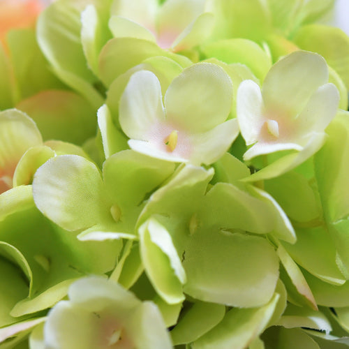 5 Stems Spring Green Artificial Silk Hydrangea Flowers