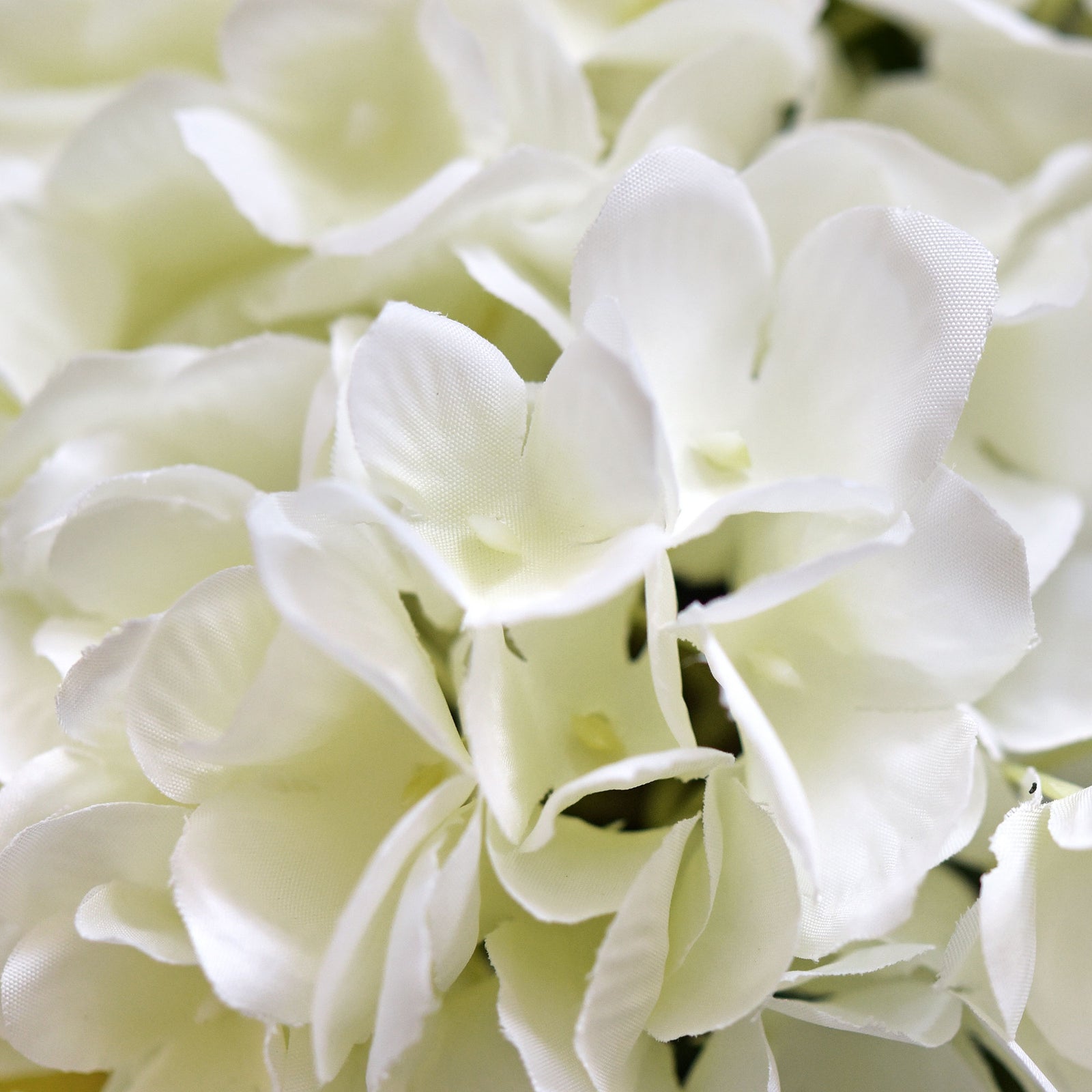 5 Stems White Artificial Silk Hydrangea Flowers