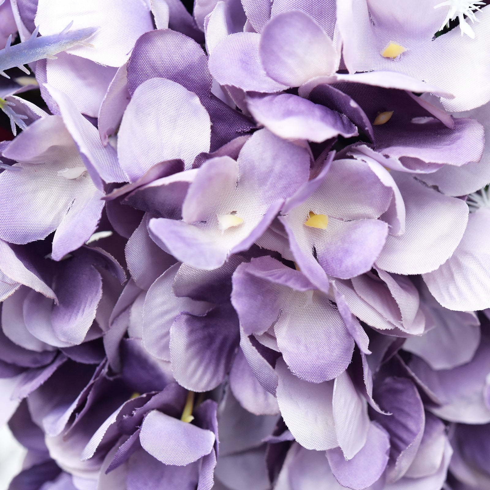 5 Stems Purple Artificial Silk Hydrangea Flowers