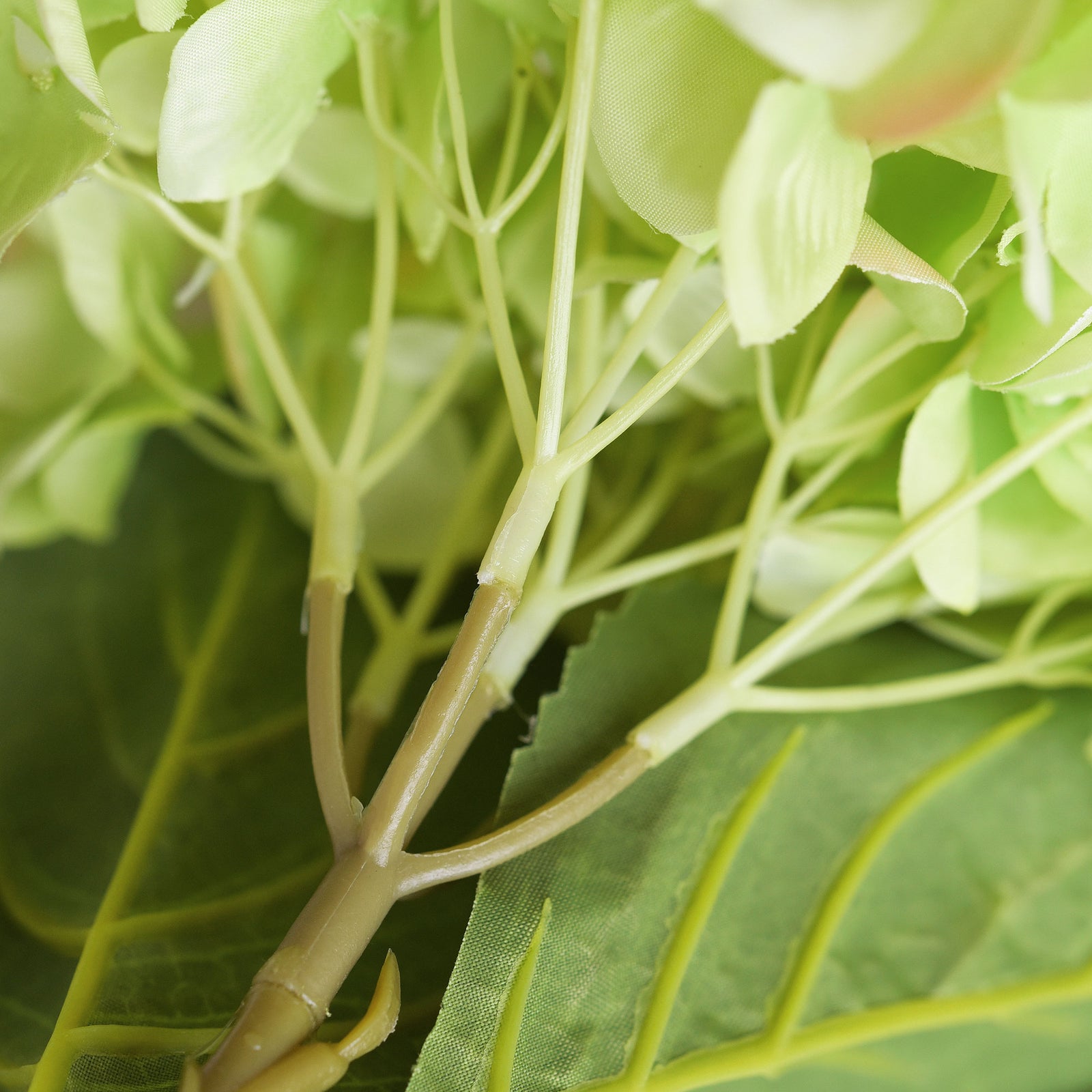 5 Stems Spring Green Artificial Silk Hydrangea Flowers