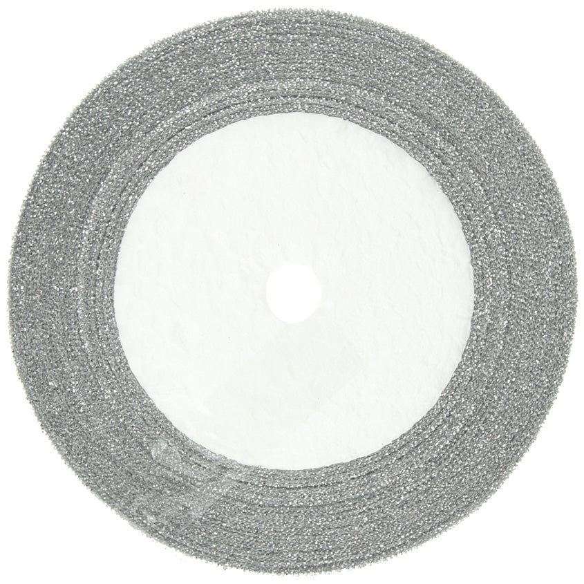 25mm Silver Metallic  Single Sided Ribbon