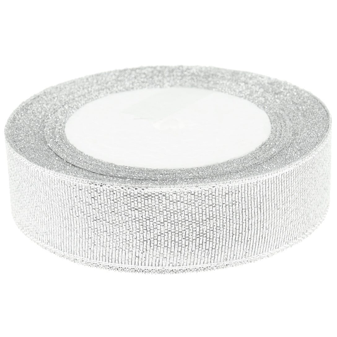 20mm Silver Metallic  Single Sided Ribbon