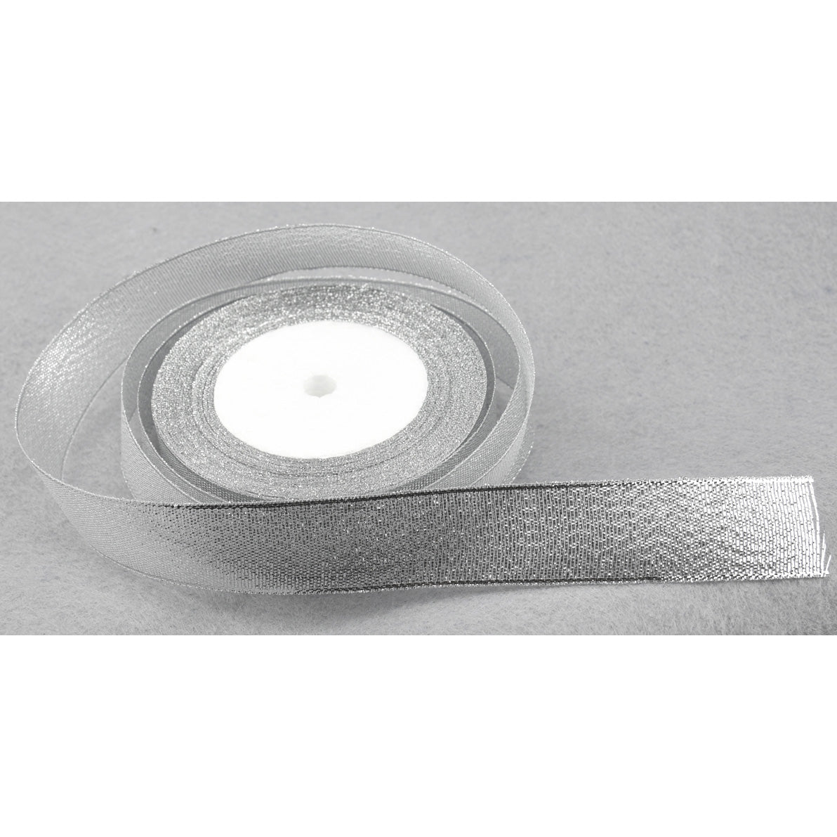 25mm Silver Metallic  Single Sided Ribbon