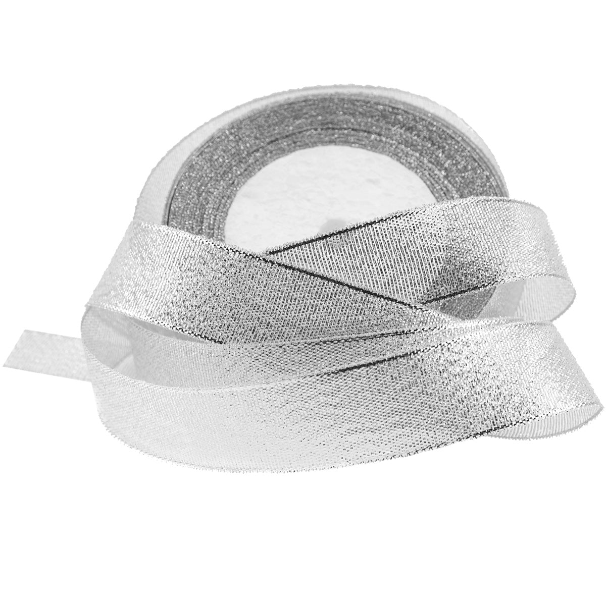 25mm Silver Metallic  Single Sided Ribbon