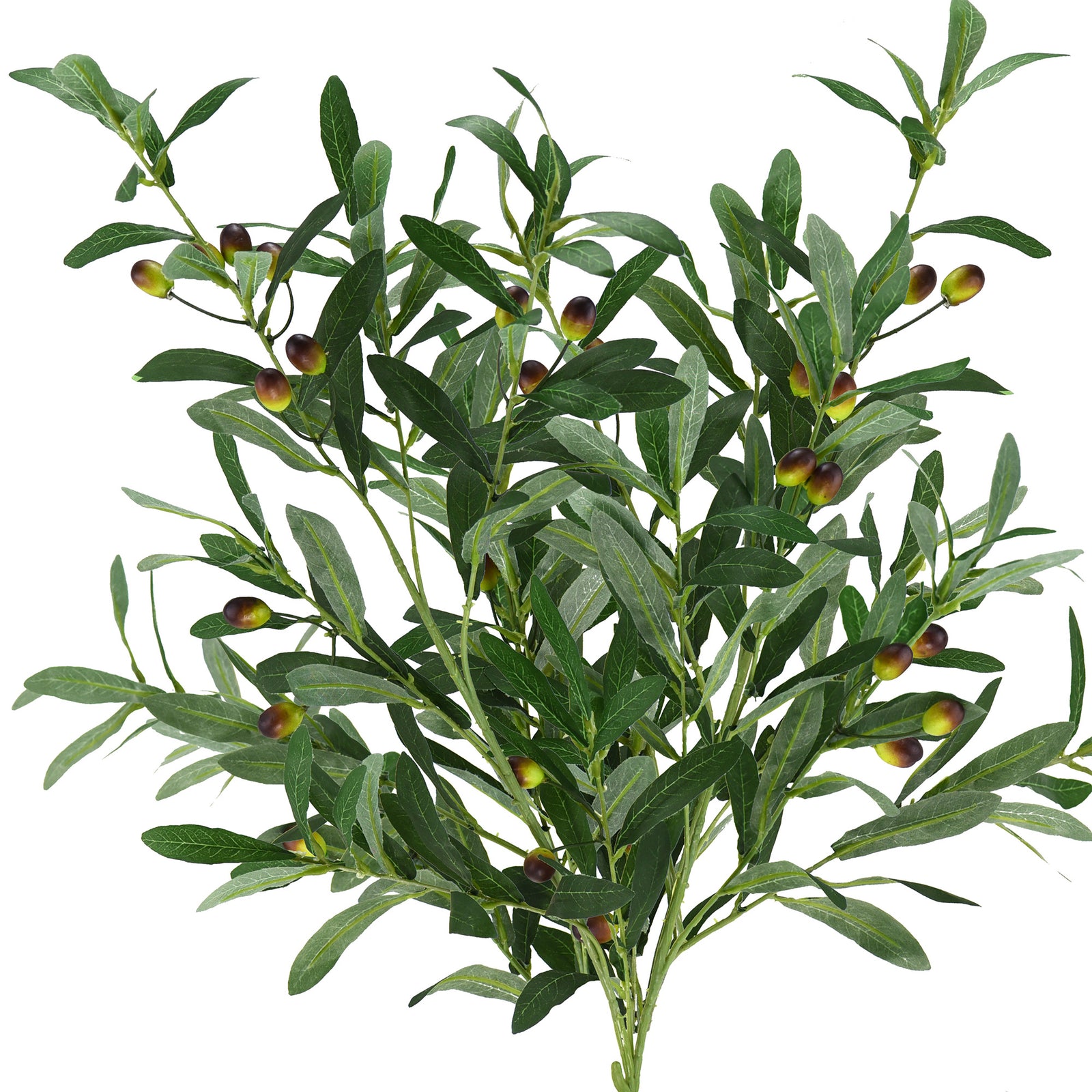 2 Stems Premium Quality Artificial Olive Leaves and Branches Greenery Floral Arrangement Decoration 31 inches (78cm)
