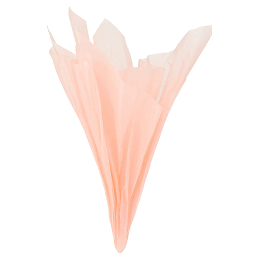 Displaying of a light orange tissue paper in ice cream cone shape