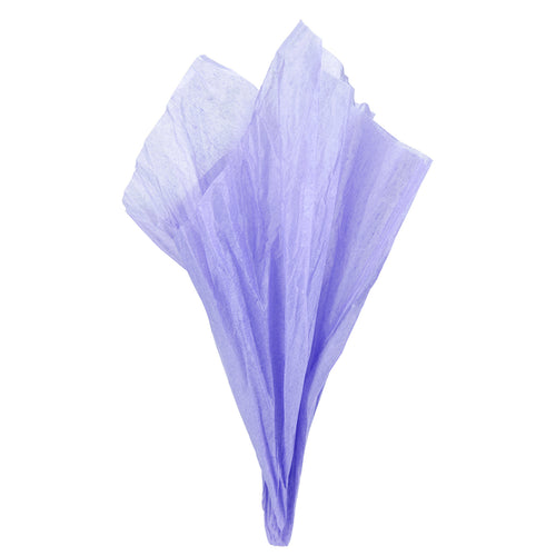 Displaying of a light purple tissue paper in ice cream cone shape