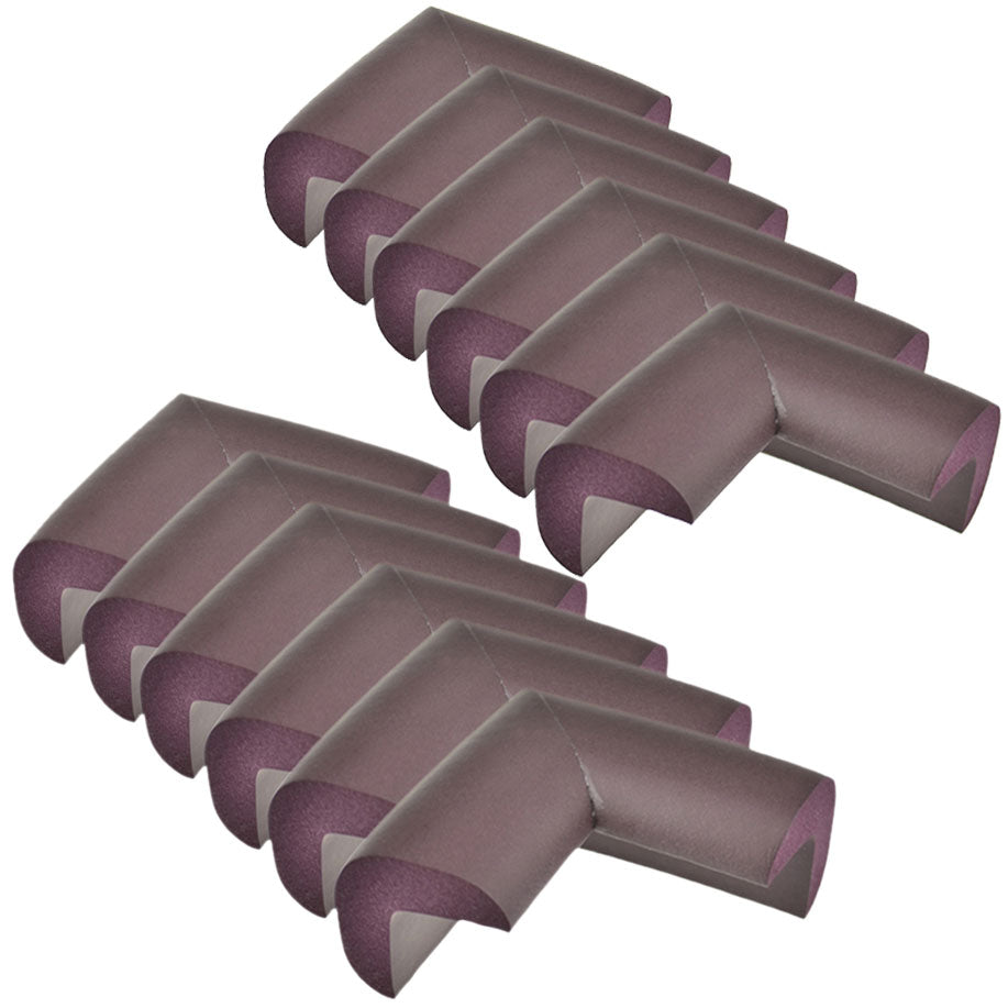 12 Pieces MaroonL Standard L-Shaped Foam Corner Protectors