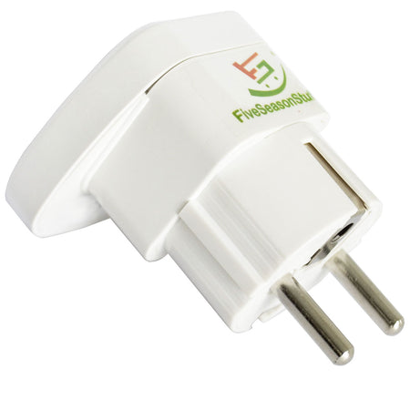 1 Travel Adapter for Traveling to Germany (Schuko, White) Type F
