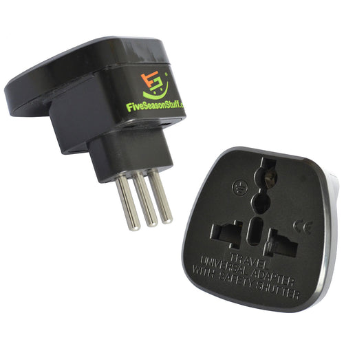 1 Travel Adapter for Traveling to Italy (Black) Type L