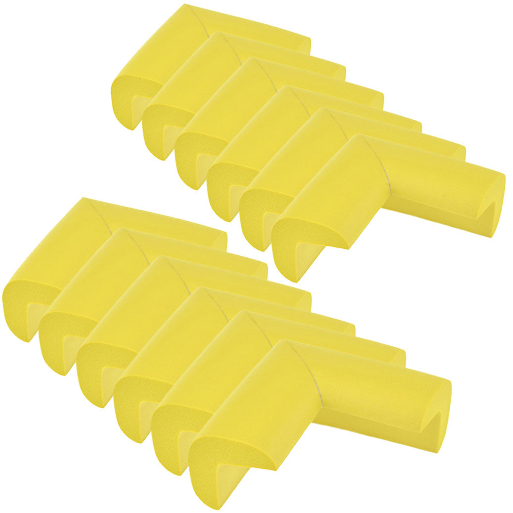 12 Pieces Yellow Standard L-Shaped Foam Corner Protectors