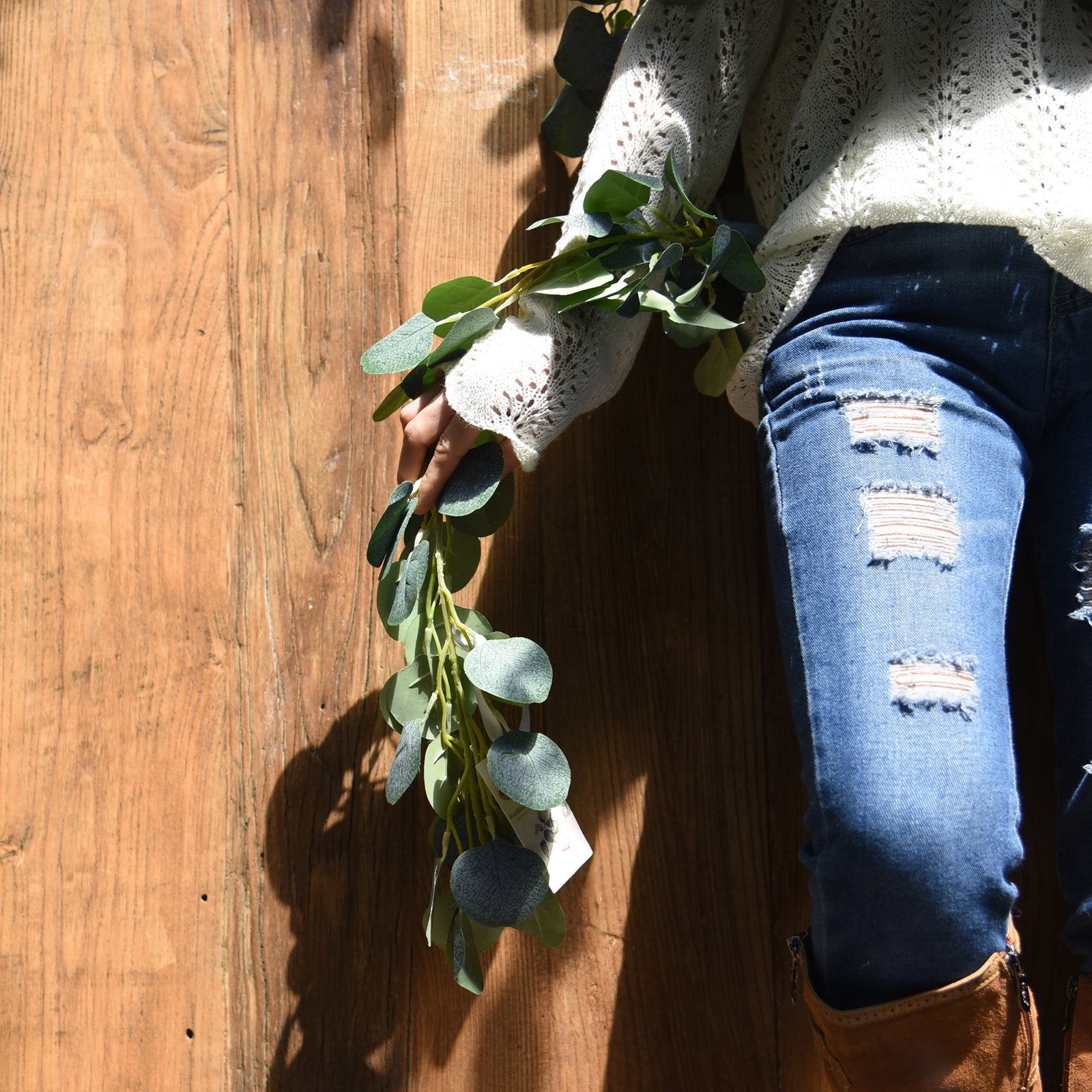 FiveSeasonStuff 2pcs Realistic Looking Artificial Silver Dollar Eucalyptus Foliage Garland Home Decor Wall Hanging (2 x 6.6 ft (2 Metres))