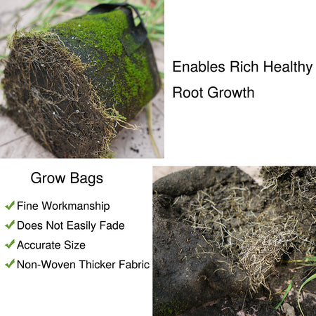 Black 20-gallon fabric grow bag shown in an alternate product view for container gardening.