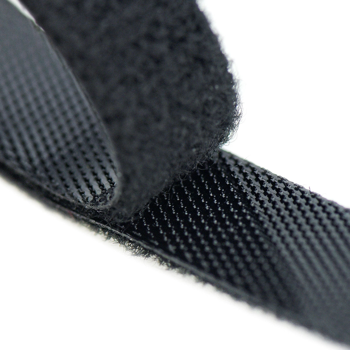 Black reusable nylon hook and loop cable ties shown in product view 3 for cord and wire organization.
