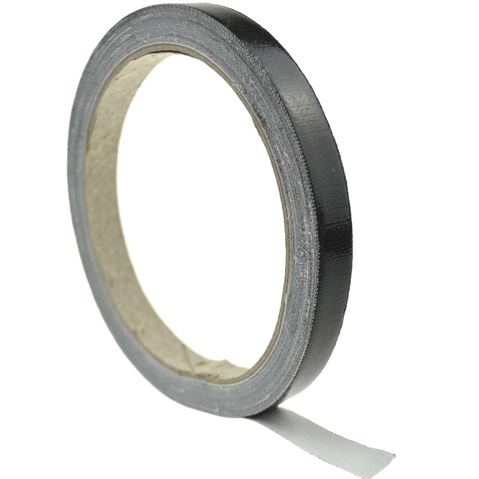 1cm (Black) High Strength Adhesive Single Sided Duct Tape Carpet Tape, Strong Water Resistant Tape