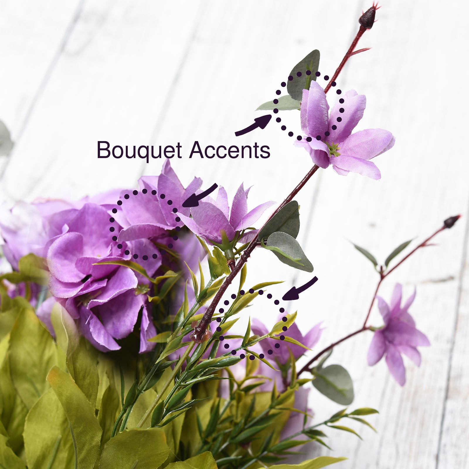 Light Purple Silk Peonies Artificial Flower Bouquet