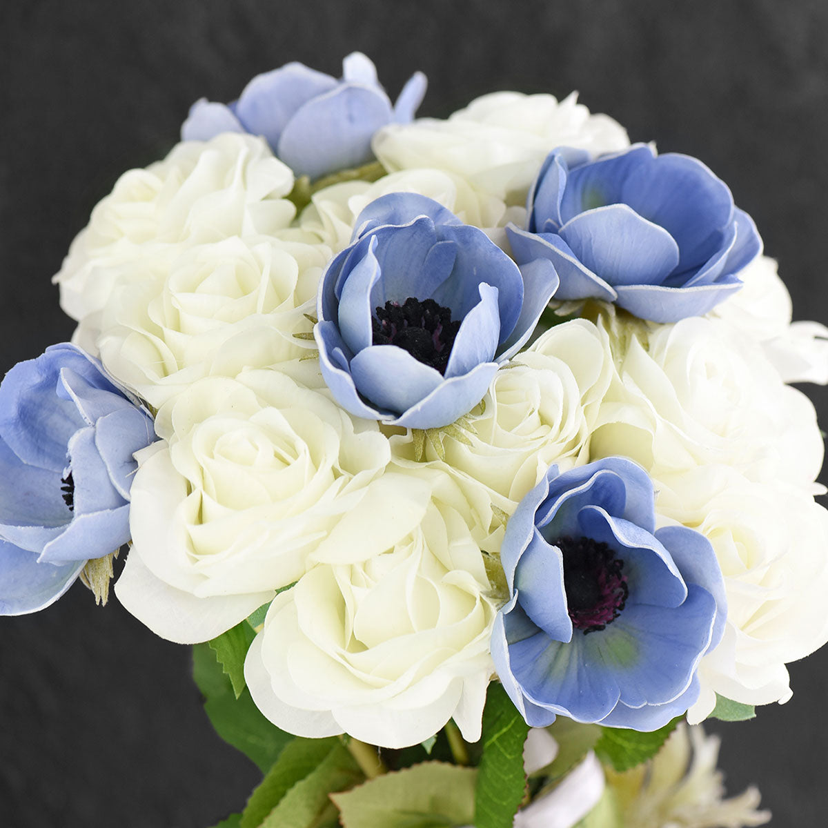 5 Long Stems (Light Blue) Anemone ‘Real Touch’ Artificial Flower