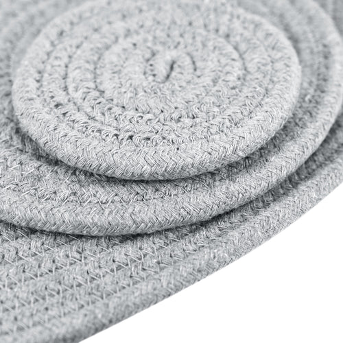 Gray woven cotton table mats shown in an alternate product view.