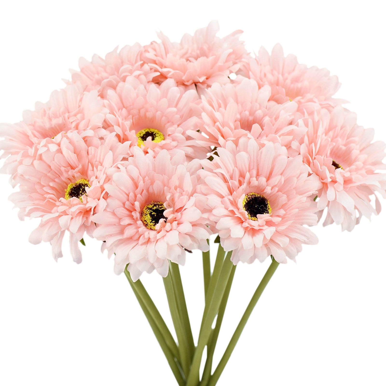 Light pink silk gerbera flower stems from the HJ0957 color option shown in a product view.