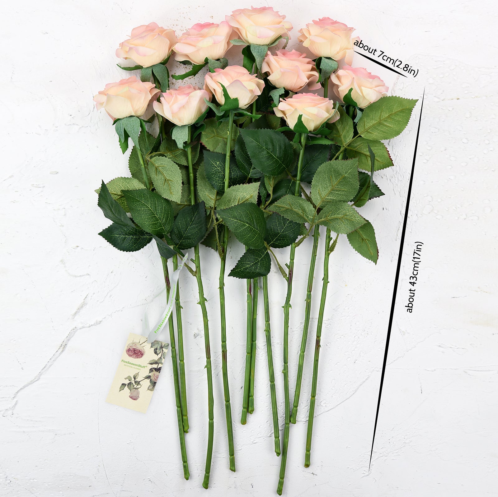 Real Touch Love Peach rose flowers shown from an additional product angle.