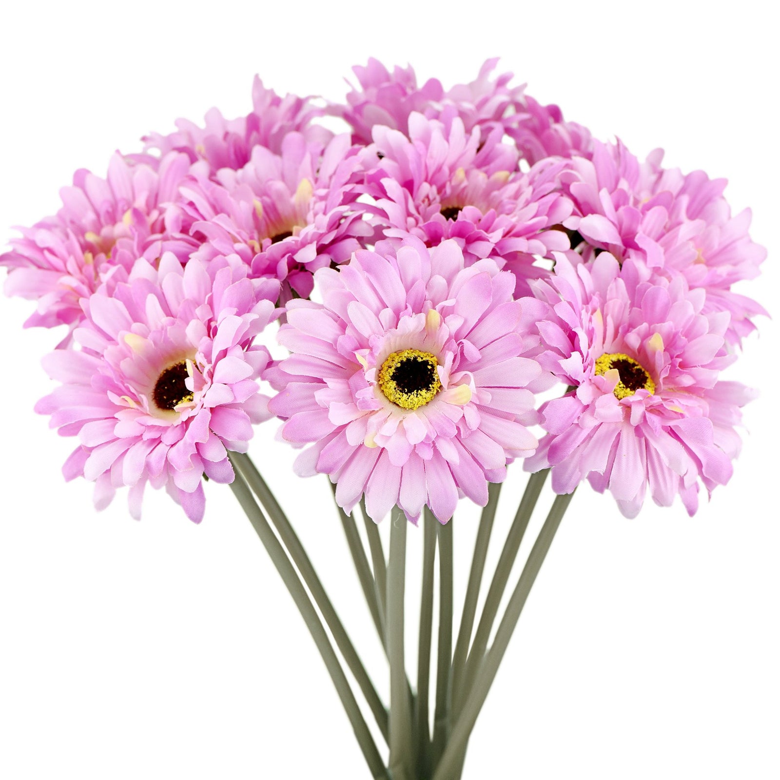 Magenta pink silk gerbera flower stems from the HJ0955 color option shown in a product view.