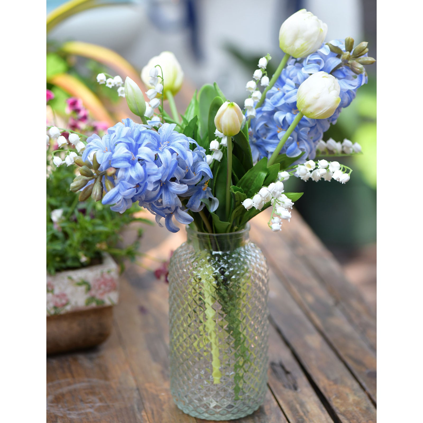 Real Touch Hyacinth (Tranquil Blue) Artificial Flowers ‘Petals Feel and Look like Fresh Hyacinth' Wedding, Home Decor, Arrangement 2 Stems