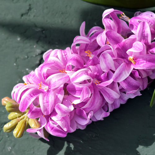 Real Touch Hyacinth (Fuchsia Pink) Artificial Flowers ‘Petals Feel and Look like Fresh Hyacinth' Wedding, Home Decor, Arrangement 2 Stems -FiveSeasonStuff