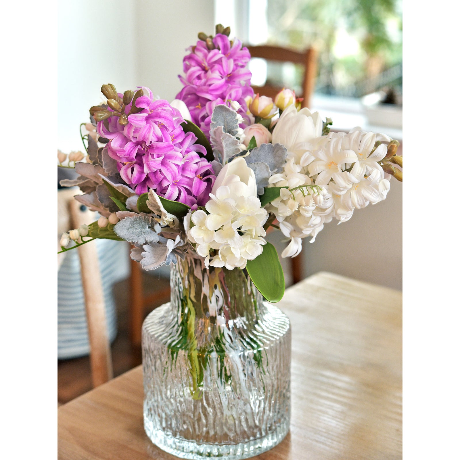 Real Touch Hyacinth (Fuchsia Pink) Artificial Flowers ‘Petals Feel and Look like Fresh Hyacinth' Wedding, Home Decor, Arrangement 2 Stems -FiveSeasonStuff